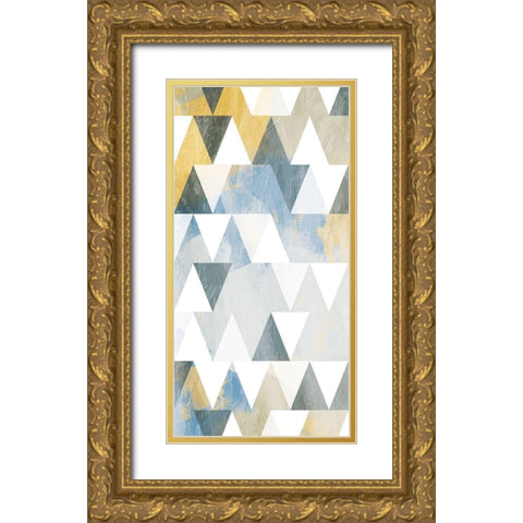 Splashing Shapes Gold Ornate Wood Framed Art Print with Double Matting by Prime, Marcus