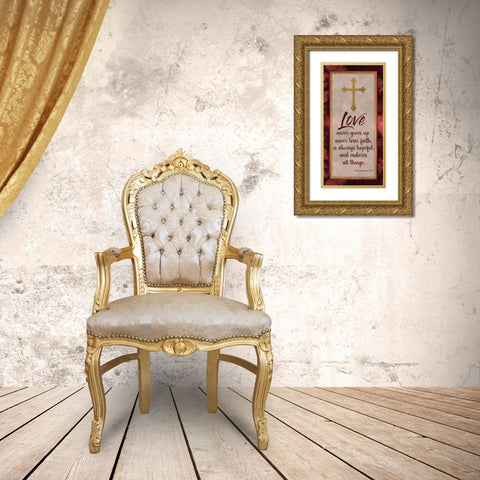 Endure All Gold Ornate Wood Framed Art Print with Double Matting by Prime, Marcus