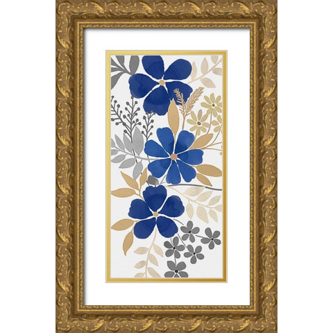 Floral Neutral Bunch 1 Gold Ornate Wood Framed Art Print with Double Matting by Prime, Marcus