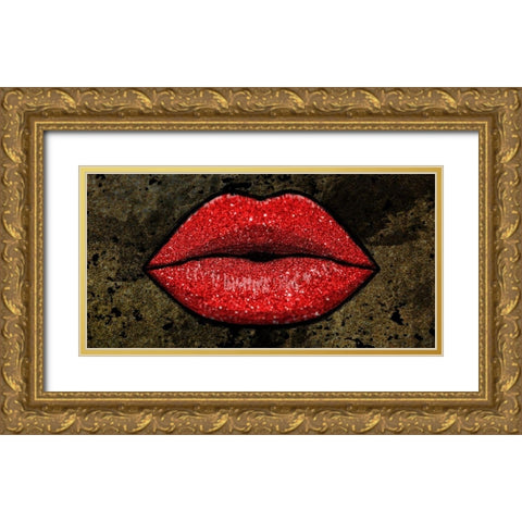 Glitter Kiss 2 Gold Ornate Wood Framed Art Print with Double Matting by Prime, Marcus