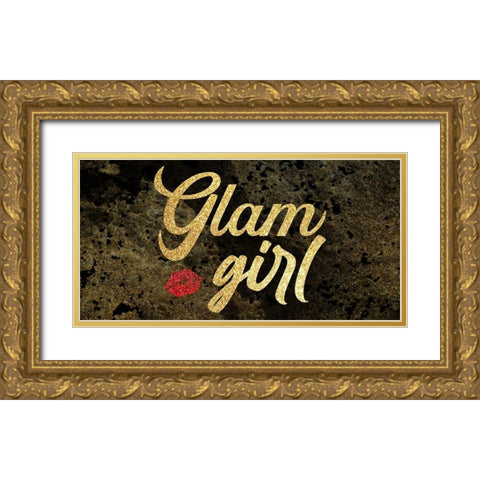 Glam Girl 2 Gold Ornate Wood Framed Art Print with Double Matting by Prime, Marcus