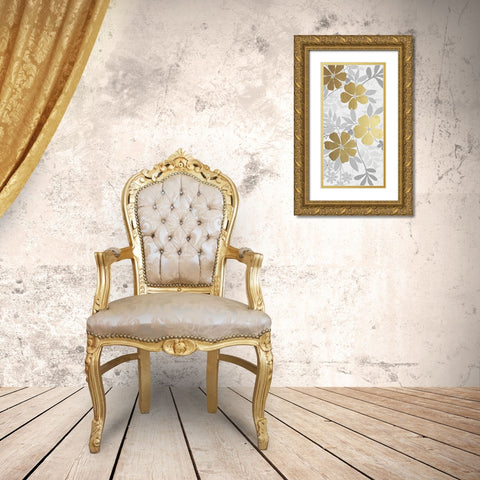 Floral Golden Bunch 2 Gold Ornate Wood Framed Art Print with Double Matting by Prime, Marcus