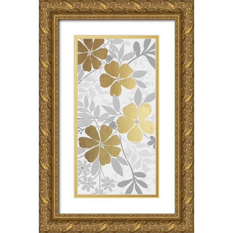 Floral Golden Bunch 2 Gold Ornate Wood Framed Art Print with Double Matting by Prime, Marcus