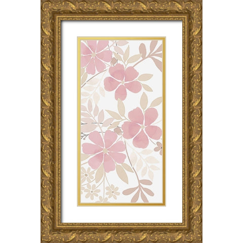 Soft Floral Bunch 2 Gold Ornate Wood Framed Art Print with Double Matting by Prime, Marcus