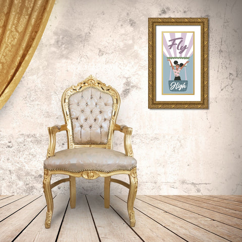 Fly High Gold Ornate Wood Framed Art Print with Double Matting by Prime, Marcus