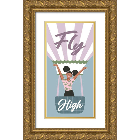 Fly High Gold Ornate Wood Framed Art Print with Double Matting by Prime, Marcus