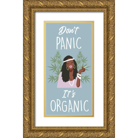 Its Organic Gold Ornate Wood Framed Art Print with Double Matting by Prime, Marcus