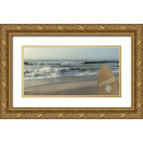 Watchful Lifeguard 1 Gold Ornate Wood Framed Art Print with Double Matting by Prime, Marcus