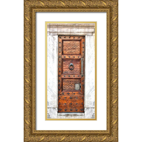 Welcoming Door Gold Ornate Wood Framed Art Print with Double Matting by Prime, Marcus