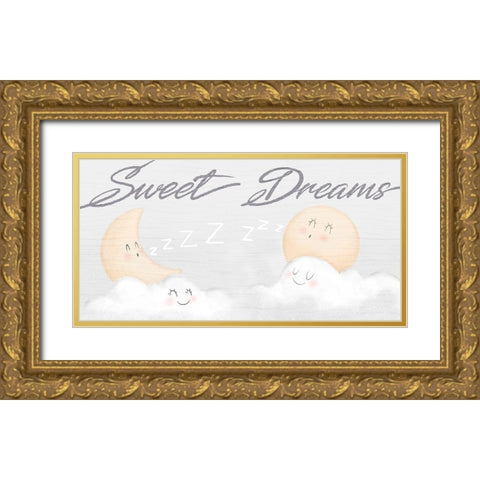 Sweet Dreams Gold Ornate Wood Framed Art Print with Double Matting by Prime, Marcus