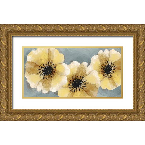 Sunshine Trio 1 Gold Ornate Wood Framed Art Print with Double Matting by Prime, Marcus