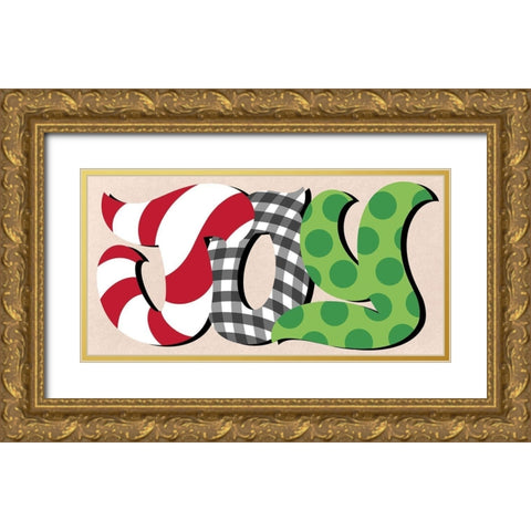 Wrapped Joy Gold Ornate Wood Framed Art Print with Double Matting by Prime, Marcus