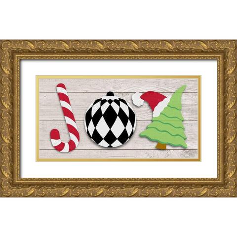 Seasonal Joy Gold Ornate Wood Framed Art Print with Double Matting by Prime, Marcus