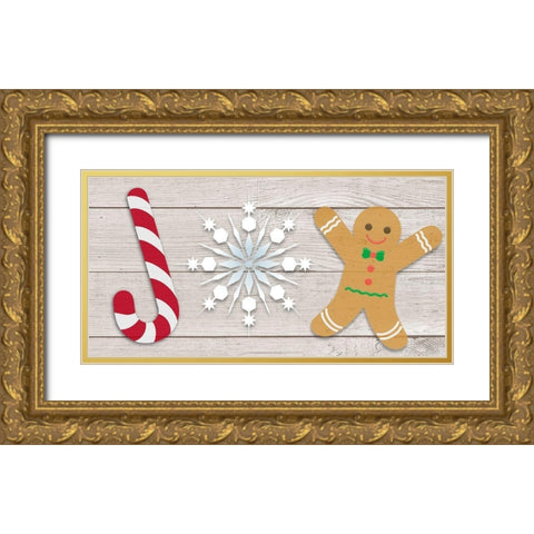 Winter Joy Gold Ornate Wood Framed Art Print with Double Matting by Prime, Marcus