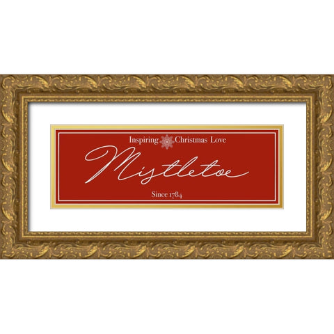 Mistletoe Love 1 Gold Ornate Wood Framed Art Print with Double Matting by Prime, Marcus
