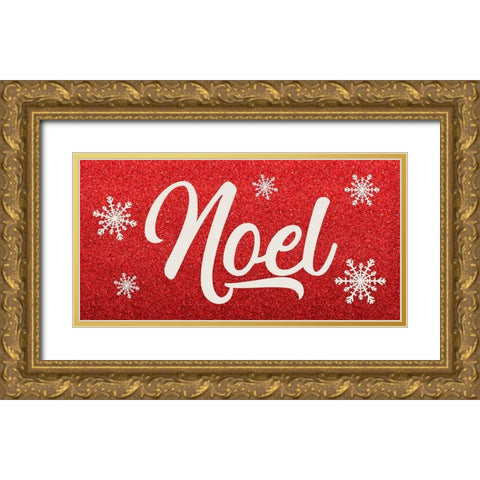 Sparkly Noel Gold Ornate Wood Framed Art Print with Double Matting by Prime, Marcus