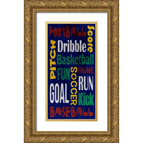Sports Lingo 1 Gold Ornate Wood Framed Art Print with Double Matting by Prime, Marcus
