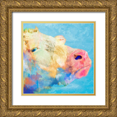 Summer Time Angus Gold Ornate Wood Framed Art Print with Double Matting by Prime, Marcus