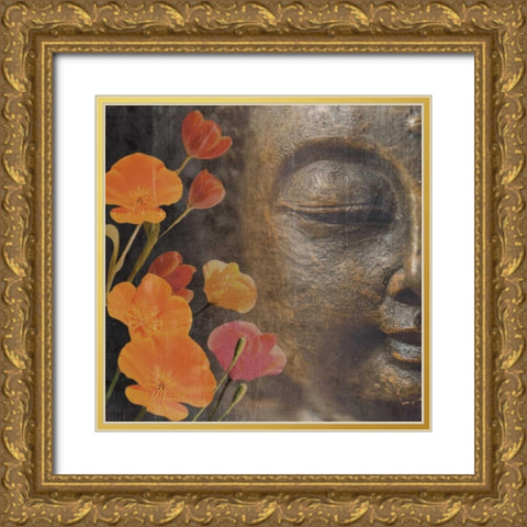 Floral Zen 1 Gold Ornate Wood Framed Art Print with Double Matting by Prime, Marcus