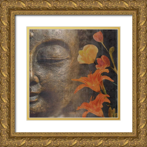 Floral Zen 2 Gold Ornate Wood Framed Art Print with Double Matting by Prime, Marcus