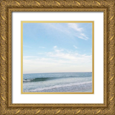 Sea Stroll Gold Ornate Wood Framed Art Print with Double Matting by Prime, Marcus