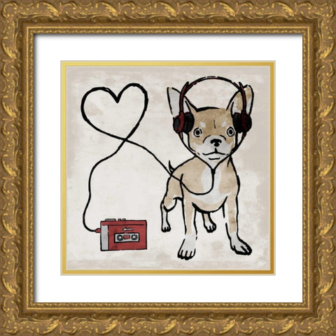 Cool Chihuahua Gold Ornate Wood Framed Art Print with Double Matting by Prime, Marcus