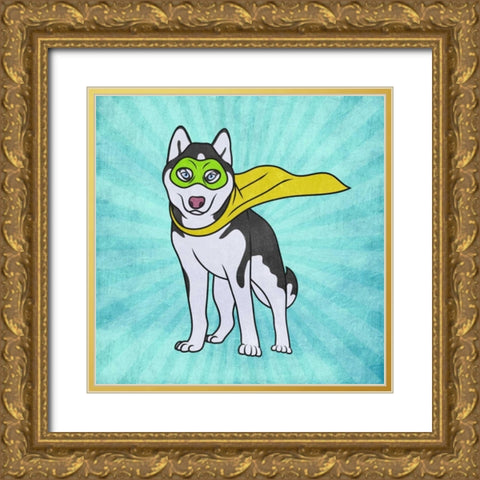 Husky Power Gold Ornate Wood Framed Art Print with Double Matting by Prime, Marcus