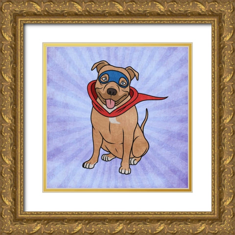 Super Scruff Gold Ornate Wood Framed Art Print with Double Matting by Prime, Marcus