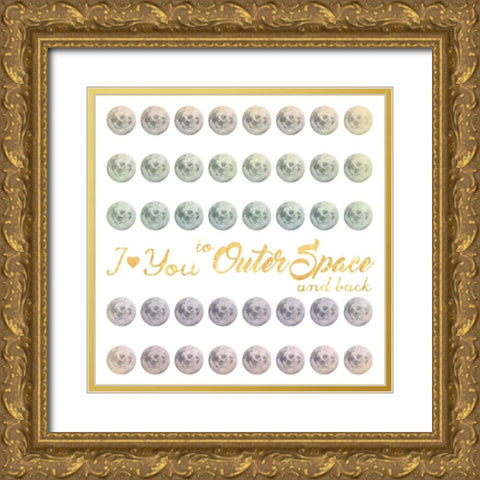 Outer Space And Back 1 Gold Ornate Wood Framed Art Print with Double Matting by Prime, Marcus
