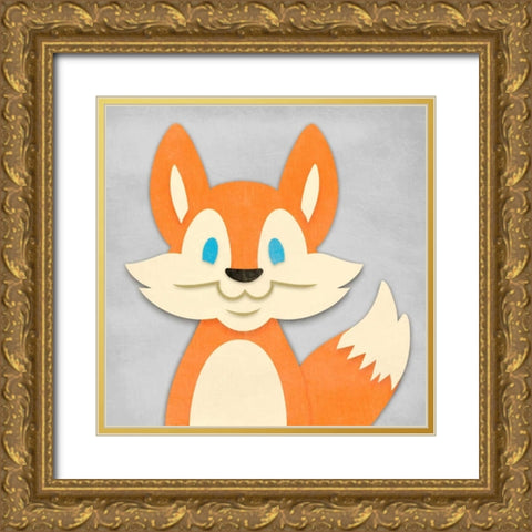 Cheery Fox Gold Ornate Wood Framed Art Print with Double Matting by Prime, Marcus