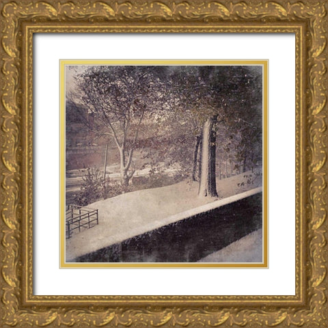 Chilly Evening Gold Ornate Wood Framed Art Print with Double Matting by Prime, Marcus
