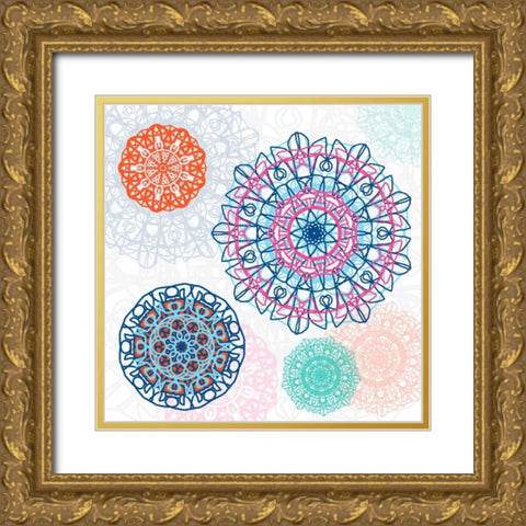 Mandala Dream 1 Gold Ornate Wood Framed Art Print with Double Matting by Prime, Marcus