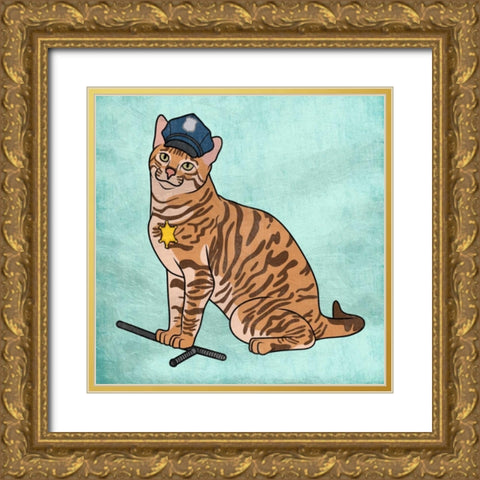 Captain Snuffles Gold Ornate Wood Framed Art Print with Double Matting by Prime, Marcus