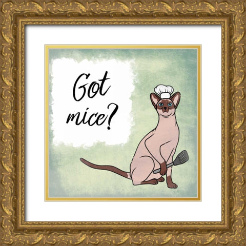 Got Mice Gold Ornate Wood Framed Art Print with Double Matting by Prime, Marcus
