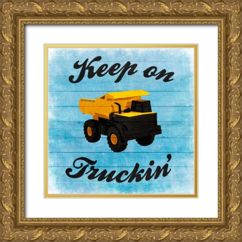 Keep Truckin Gold Ornate Wood Framed Art Print with Double Matting by Prime, Marcus