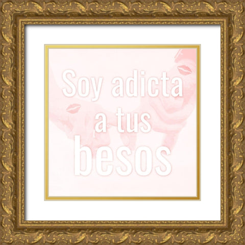 Besos Adictivo Gold Ornate Wood Framed Art Print with Double Matting by Prime, Marcus