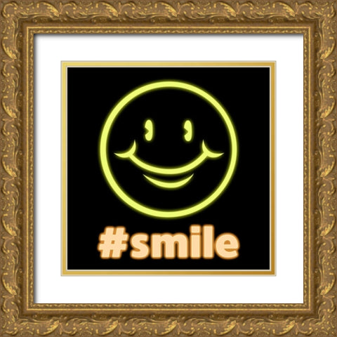 Smiley Glow Gold Ornate Wood Framed Art Print with Double Matting by Prime, Marcus