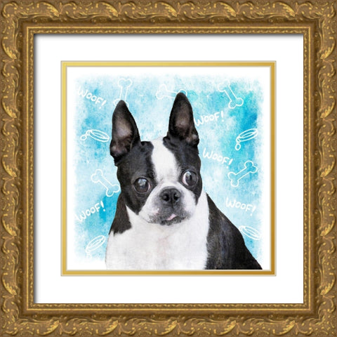 Woof Woof 4 Gold Ornate Wood Framed Art Print with Double Matting by Prime, Marcus