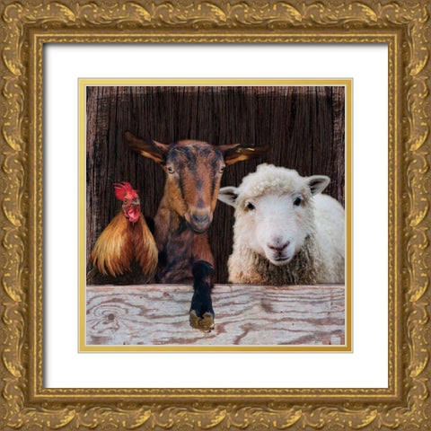 Farm Life Gold Ornate Wood Framed Art Print with Double Matting by Prime, Marcus