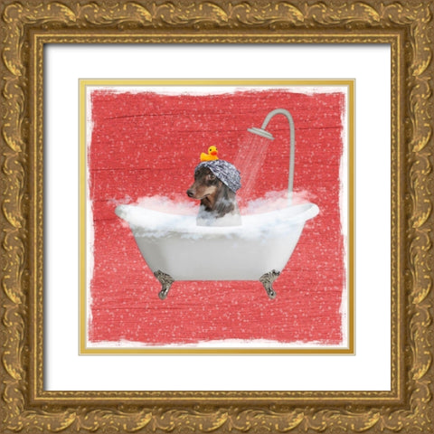 Steamy Bath 2 Gold Ornate Wood Framed Art Print with Double Matting by Prime, Marcus