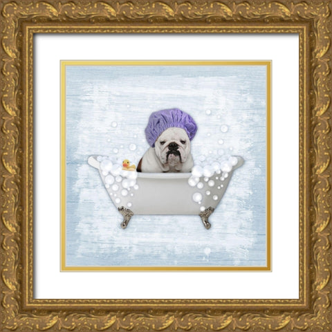 Bath Time Bubbles 1 Gold Ornate Wood Framed Art Print with Double Matting by Prime, Marcus