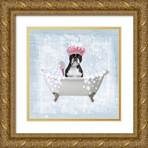 Bath Time Bubbles 2 Gold Ornate Wood Framed Art Print with Double Matting by Prime, Marcus