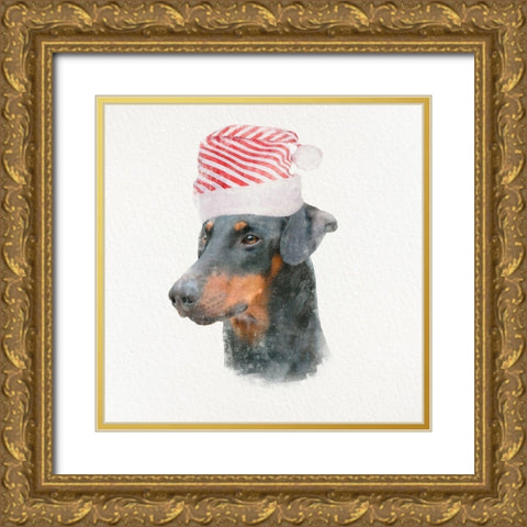 Christmas Rover 4 Gold Ornate Wood Framed Art Print with Double Matting by Prime, Marcus