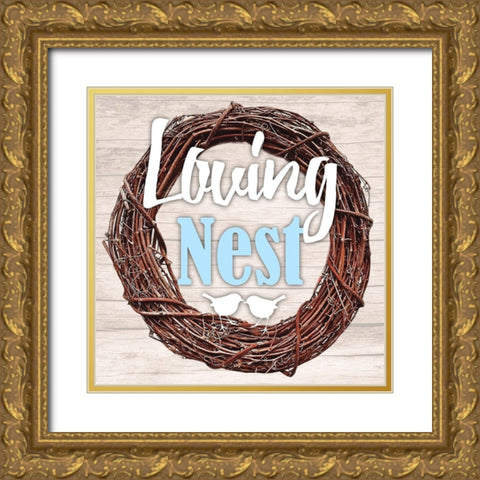 Loving Nest 2 Gold Ornate Wood Framed Art Print with Double Matting by Prime, Marcus