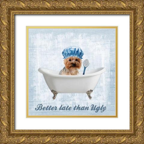 Late Bath Gold Ornate Wood Framed Art Print with Double Matting by Prime, Marcus
