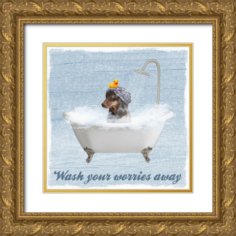 Worry Wash Gold Ornate Wood Framed Art Print with Double Matting by Prime, Marcus