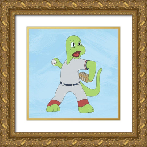 Dino Champ 2 Gold Ornate Wood Framed Art Print with Double Matting by Prime, Marcus