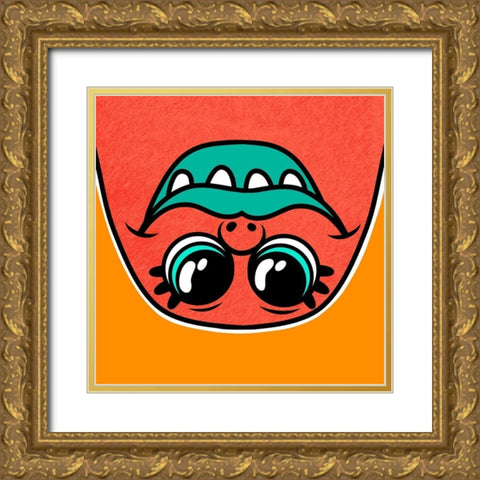Goofy Monster 2 Gold Ornate Wood Framed Art Print with Double Matting by Prime, Marcus