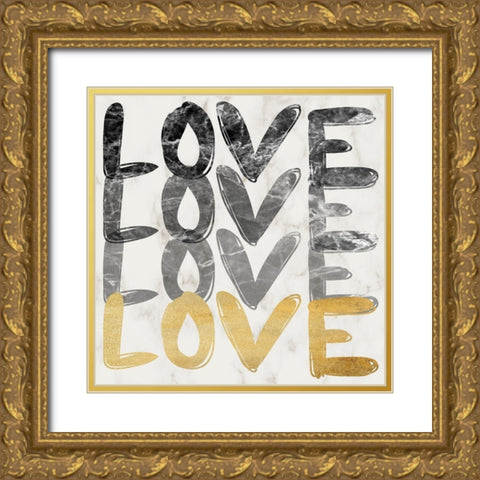 Love Multiplied 2 Gold Ornate Wood Framed Art Print with Double Matting by Prime, Marcus