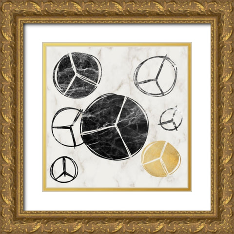 Peace Multiplied 1 Gold Ornate Wood Framed Art Print with Double Matting by Prime, Marcus